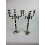 A pair of silver plated three light Empi