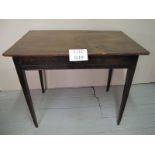 A 19c country oak side table with planke