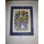 A framed and glazed Ferdinand Leger lith