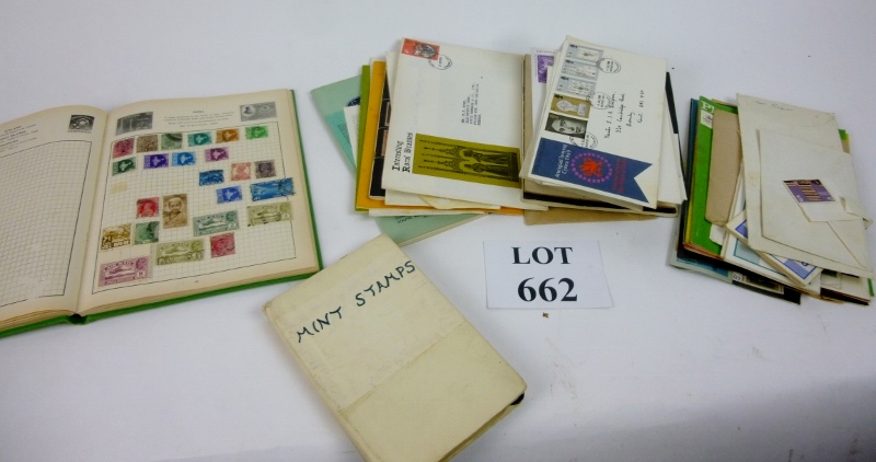 Ephemera: A school boy stamp album and o