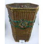 A 1920's/30's basket with hinged lid and