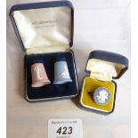A Wedgwood ring boxed and two Wedgwood t