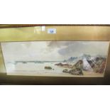 A 19c framed and glazed watercolour rock