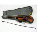 A violin and box in case est: £50-£80 (A