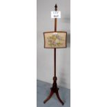 A 19c mahogany slim pole screen est: £40