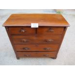 A late Victorian walnut chest of two ove