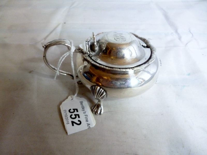 A Victorian circular silver mustard with