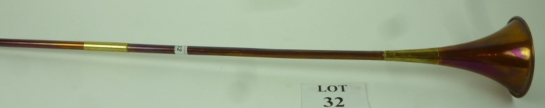 A copper and brass hunting horn est: £20