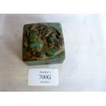 A Chinese jade seal with dragon & phoeni