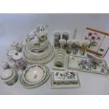 Large collection of Portmeirion Botanic Garden pattern wares inc six vases, toast rack,