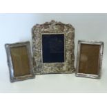 Two silver framed photograph frames hallmarked Birmingham 1918 and 1919 both measuring