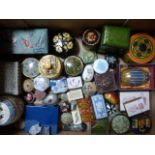 Collection of assorted trinket boxes.