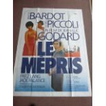 Bridget Bardot film posters including "Les Mepris" French one panel (120x160cm) folded,