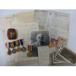 Group of four WWI Medals - 1914-15 star, British War, Victory,