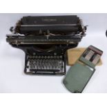 Vintage Underwood typewriter plus Addmaster adding machine.