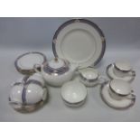 Wedgwood twenty two piece complete Tea set in the Waverley pattern.