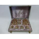 Royal Crown Derby Imari pattern 1128 cased set of six coffee cans with saucers.