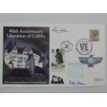 Stamps - 40th Anniversary cover Liberation of Colditz, signed by original Prisoners Lieut JKV Lee,