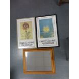 Two prints of Charles Rennie Mackintosh patterns "The Harvest Moon" and "Gaillardia" printed on