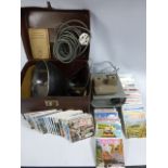 Collection of seventy+ View-Master 21 stereo pictures with view master classic projector & hand