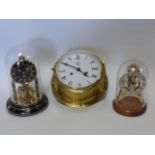 German made brass cased 8 day Ship's clock,