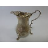 Late Victorian silver cream jug, hallmarked Birmingham 1897 by maker George Unite, 8.