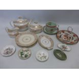 Selection of assorted ceramics inc 19thC teapot with matching items, Wood & Sons cake plate,