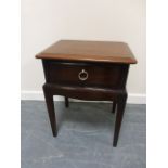 Stag style mahogany single drawer occasional table,