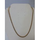 Ladies 18" 10ct gold necklace, 15.2g.