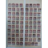 Stamps - QV GB penny plates, 80 all in I.D and mostly different plates.