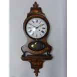 An attractive reproduction 19th Century style walnut bracket clock with inlaid design,