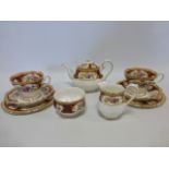 Royal Albert nine piece tea for two set, in the Lady Hamilton pattern.