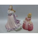 Royal Worcester figurine Rachel and Royal Doulton figurine Rose HN1368.