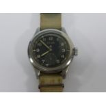 A WWII period Gentleman's stainless steel Military RAF Pilots W.W.W. Cyma wristwatch, circa 1940's.