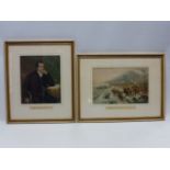 Two BAXTER prints - 'The Reverend John Williams, Missionary, 1796 - 1839' (26 x 21.