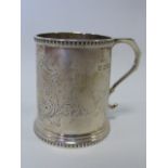 Edwardian silver christening tankard,