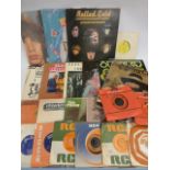 A collection of twenty two LPs & nine singles(45s) including Rolling Stones, David Bowie, The Who,
