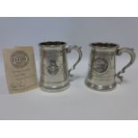 Two English pewter tankards for D-Day 40th Anniversary Ltd edition with certificate,