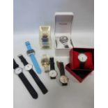 Nine Gent's wristwatches including Pulsar, Sekonda, Ben Sherman and Rotary, three boxed.