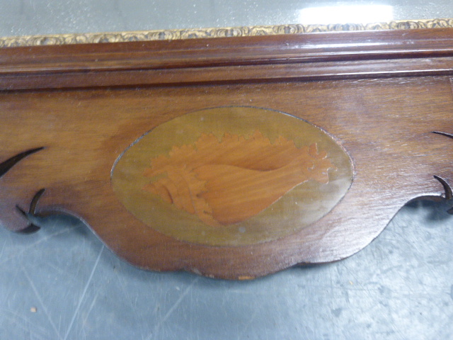 A Georgian mahogany wall mirror, in the Chippendale style, with fretted frame, - Image 2 of 3