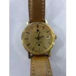 Gent's gold plated Tissot Seastar automatic wristwatch, with gold face, baton numerals,