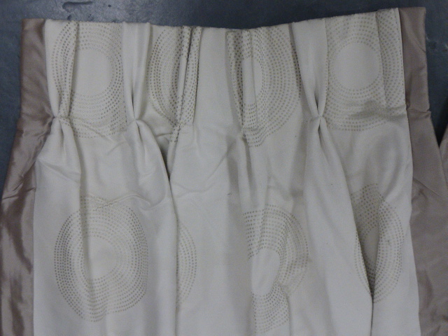 Pair of Sahco Lumeo panelled lined curtains with pinch pleated headings, - Image 3 of 3
