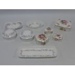 Four Hammersley trinket boxes, one marked 'Howard sprays',