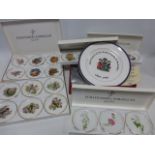 Collection of boxed sets of West German Furstenberg porcelain coasters - 2 sets of six decorated