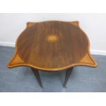 Edwardian mahogany and satinwood inlaid side table,