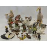 Large collection of ceramic assorted birds inc Beswick, Capodimonte, Anne Drew "Dove", etc.