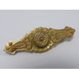 Victorian 9ct gold mourning brooch, 1.3g.