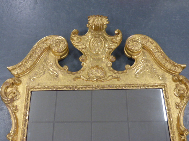 A George II style giltwood framed mirror, - Image 2 of 4