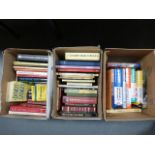 Books - large collection of assorted subjects inc reference on Antiques, in three cartons.