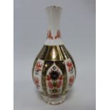 Royal Crown Derby Imari pattern 1128 vase 16.5cm high (seconds mark).